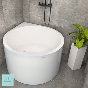 Hera Bathtub 1015 Corner Rain Drop Shape Soak Tub - SaniQUO | The Concept Store For Your Bathroom